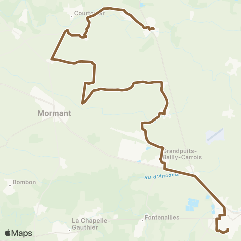 Provinois - Brie et Seine Lycée H. Becquerel↔︎Le Lavoir map