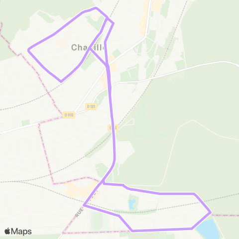 Île-de-France Mobilités Gare de Chaville Rive Droite↔︎Gare de Chaville Rive Droite map