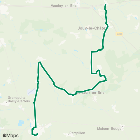 Île-de-France Mobilités Lycée H. Becquerel↔︎Le Corbier map