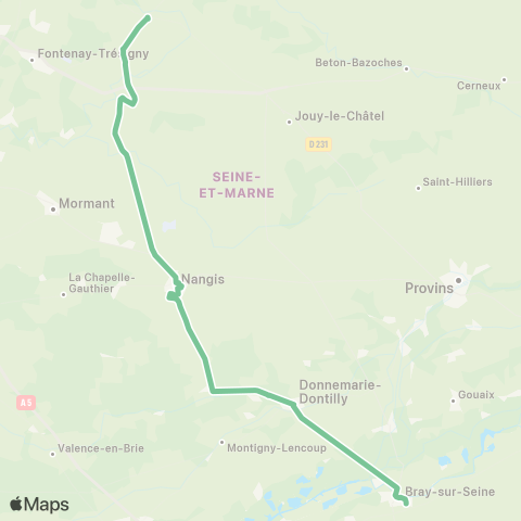 Île-de-France Mobilités La Borne Blanche↔︎Station de Covoiturage map