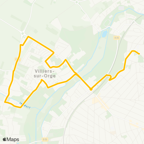 Île-de-France Mobilités Gare de Ste Geneviève des Bois↔︎Gare de Ste Geneviève des Bois map