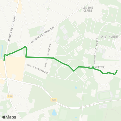 Île-de-France Mobilités Marché↔︎Lycée Einstein map