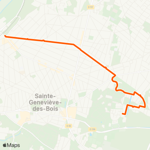 Île-de-France Mobilités Lycée Einstein↔︎Gare de Ste Geneviève des Bois map