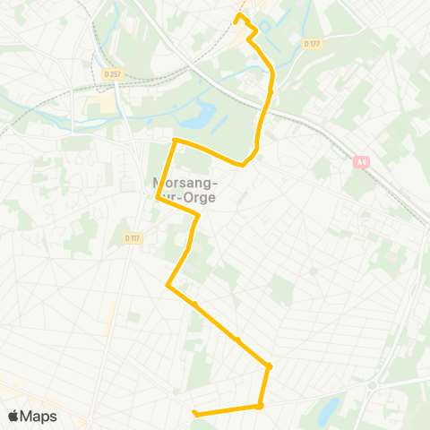 Île-de-France Mobilités Les Jonquilles↔︎Gare de Savigny-sur-Orge map