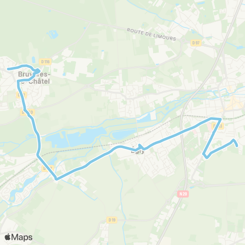 Île-de-France Mobilités Collège Jean Moulin↔︎Morionville map