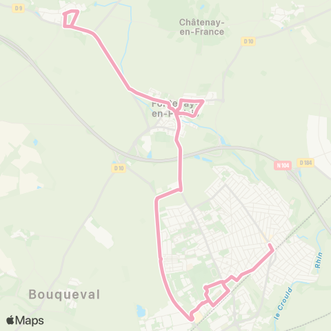 Île-de-France Mobilités Goussainville Gare↔︎Croix de la Chaise map