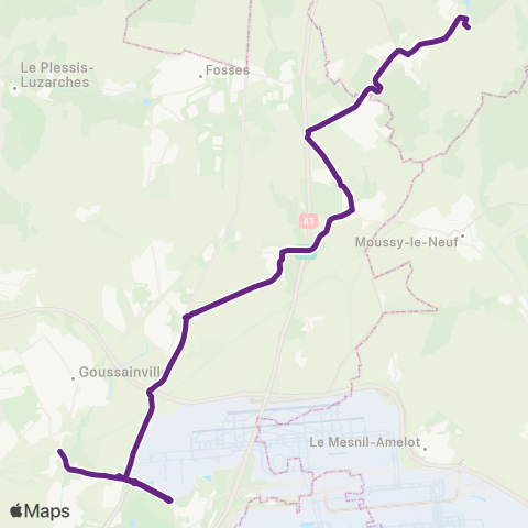 Île-de-France Mobilités Institut Saint-Dominique↔︎Calvaire map