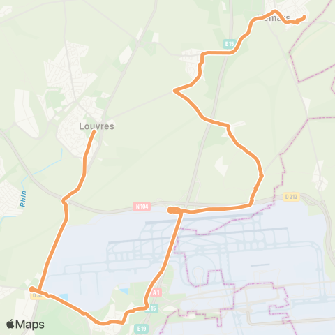 Île-de-France Mobilités Collège François Mauriac↔︎Les Mitelles map