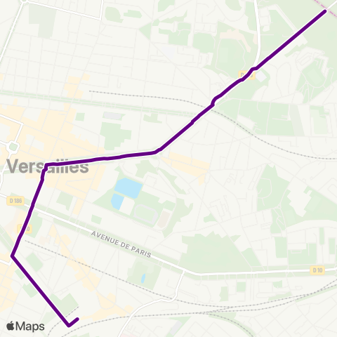 Île-de-France Mobilités Gare rout. de Versailles Chantiers / Quai A↔︎Picardie map