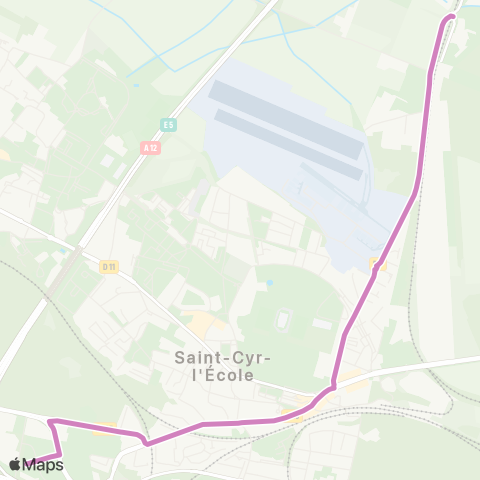 Île-de-France Mobilités Ferme de Gally↔︎Saint-Exupéry map