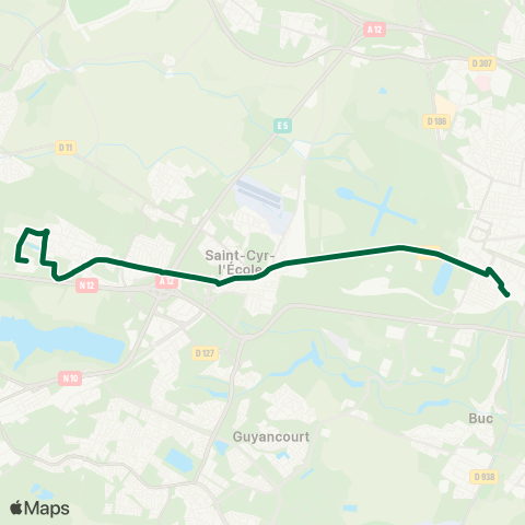 Île-de-France Mobilités Gare rout. de Versailles Chantiers / Quai F↔︎Méliès / Croix Bonnet map