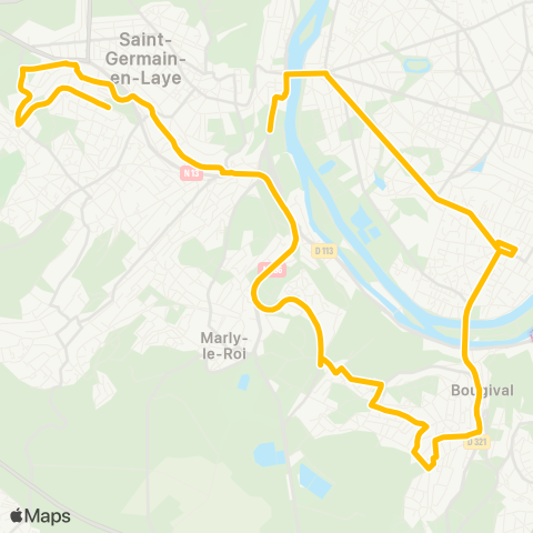 Île-de-France Mobilités Lycée Intl↔︎Lycée Léonard de Vinci map