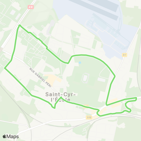 Île-de-France Mobilités Gare de St-Cyr-l'École↔︎Gare de St-Cyr-l'École map