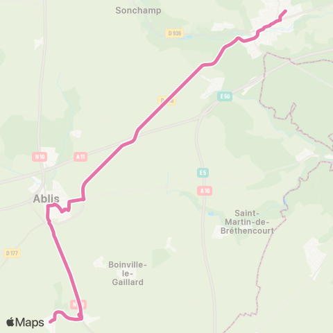 Île-de-France Mobilités Collège Brassens↔︎Église map