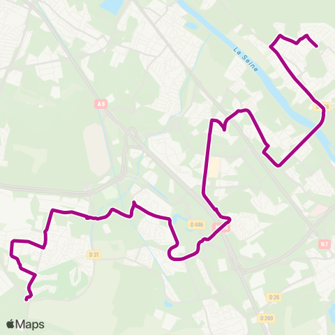 Île-de-France Mobilités Imprimerie Nationale↔︎Les Meillottes map