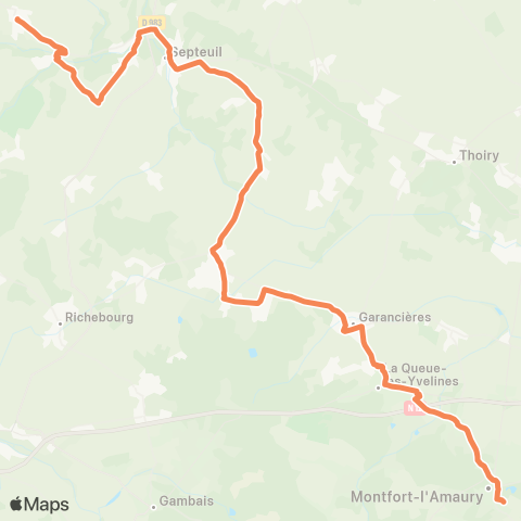 Île-de-France Mobilités Lycée Jean Monnet↔︎Prétatier map