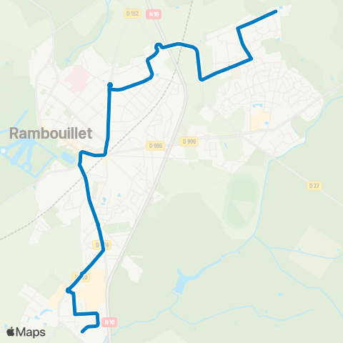 Île-de-France Mobilités Métairie↔︎Clairbois map