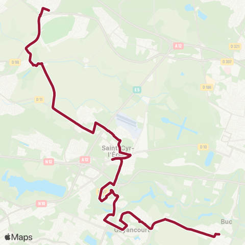 Île-de-France Mobilités Lycée Franco-Allemand / Ml King↔︎Clos Salibert map