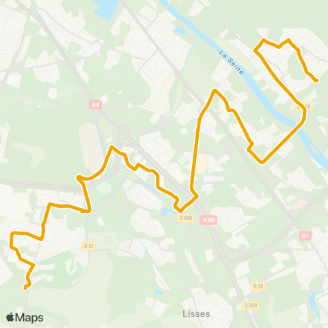 Île-de-France Mobilités Imprimerie Nationale↔︎Les Meillottes map