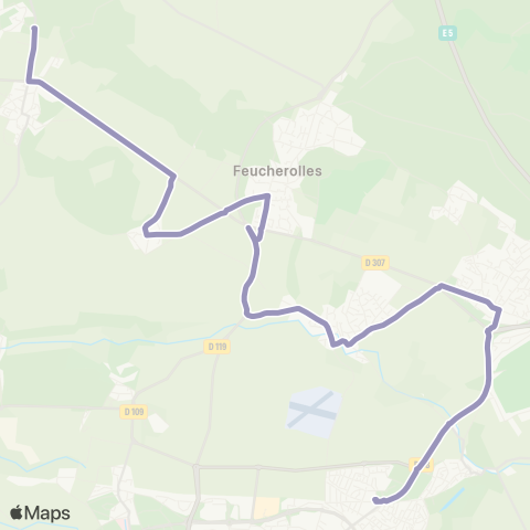 Île-de-France Mobilités Lycée Sonia Delaunay↔︎Chemin aux Boeufs map