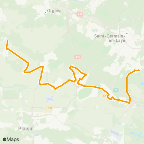 Île-de-France Mobilités Abreuvoir↔︎Croix Marie map