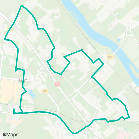 Île-de-France Mobilités Gare du Bras de Fer↔︎Gare du Bras de Fer map