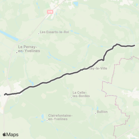 Île-de-France Mobilités Gare de Rambouillet↔︎Gare de St-Rémy-les-Chevreuse map