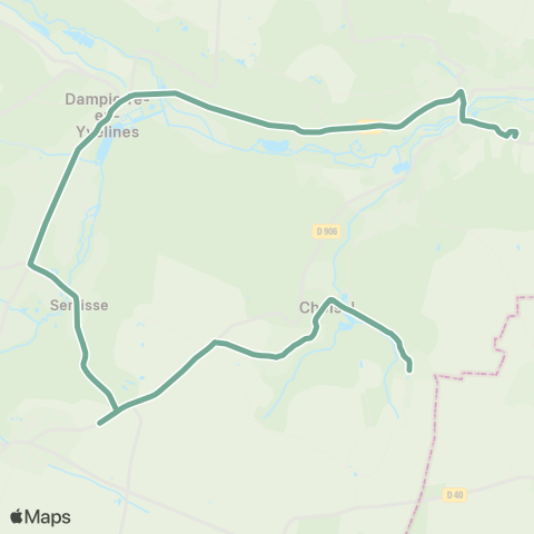 Île-de-France Mobilités Collège P. de Coubertin↔︎Place map