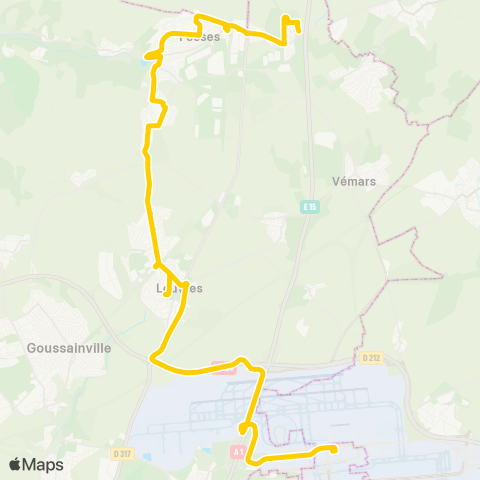 Île-de-France Mobilités Filéo Survilliers map