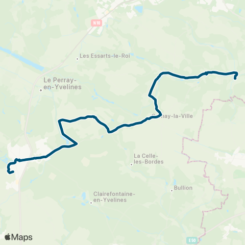 Île-de-France Mobilités Arbouville↔︎Gare de St-Rémy-les-Chevreuse map