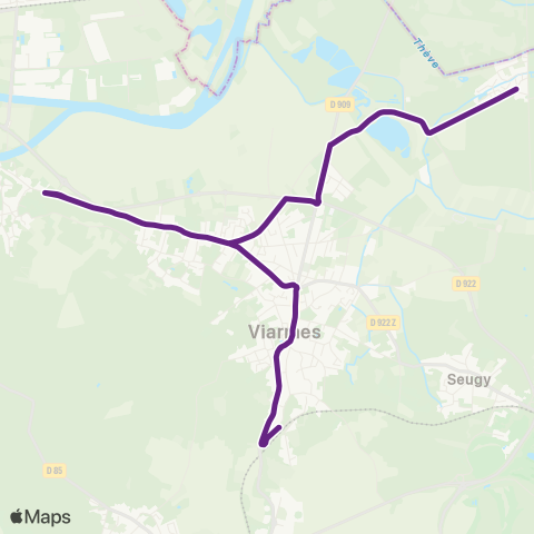 Île-de-France Mobilités Gare de Viarmes↔︎Baillon map