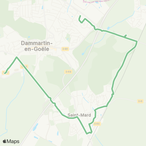 Île-de-France Mobilités Semoir↔︎Gare de Dammartin Juilly St Mard map