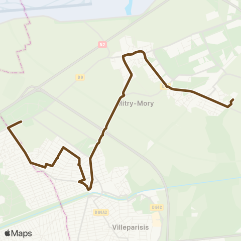 Île-de-France Mobilités Collège Langevin / Lycée Balzac↔︎Parc Corbrion map