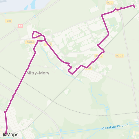 Île-de-France Mobilités Villeparisis / Mitry-le-Neuf↔︎Gare de Mitry-Claye map