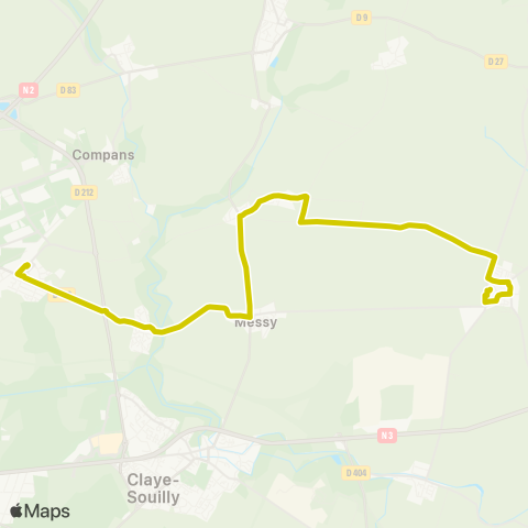 Île-de-France Mobilités Gare Routière↔︎Gare de Mitry-Claye map