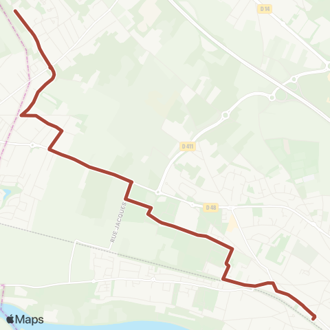 Île-de-France Mobilités Gare d'Herblay↔︎Buttes Blanches map