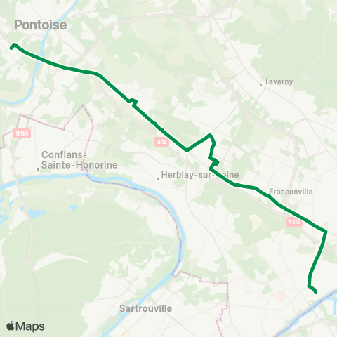 Île-de-France Mobilités Préfecture Gare↔︎Gare d'Argenteuil map