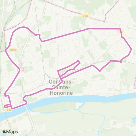 Île-de-France Mobilités Gare de Conflans Fin d'Oise↔︎Gare de Fin d'Oise map