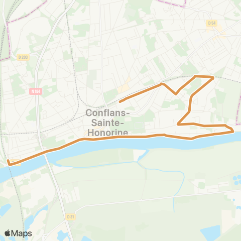 Île-de-France Mobilités Gare de Fin d'Oise↔︎Gare Place Romagné map