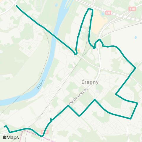 Île-de-France Mobilités Oise Hautil / Préf. RER↔︎Gare de Neuville Uni map