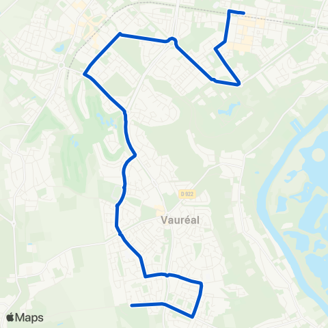 Île-de-France Mobilités Cergy Saint-Christophe RER↔︎La Siaule map