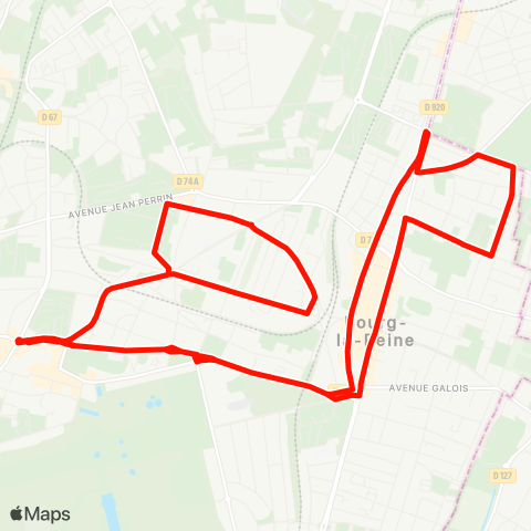 Vallée Grand Sud Paris Bourg-la-Reine RER↔︎Bourg-la-Reine RER map