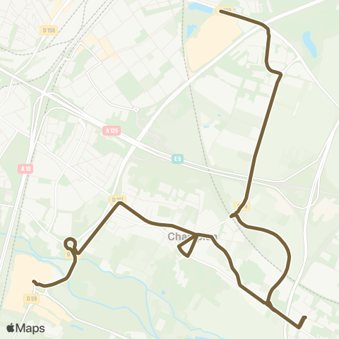 Paris-Saclay Mobilités Av. de l'Europe / Ctre comm.↔︎Ctre comm. Villebon 2 map