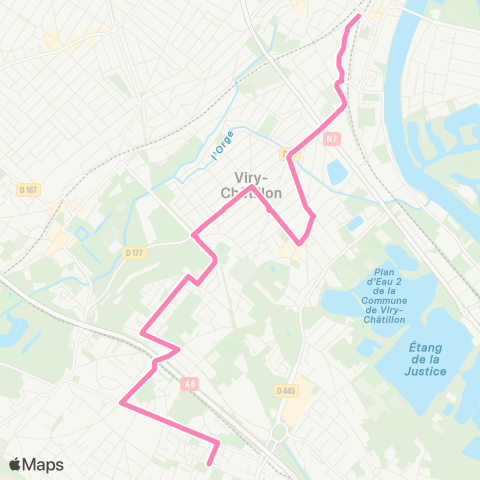 Cœur d’Essonne François Mitterrand↔︎Gare de Juvisy map