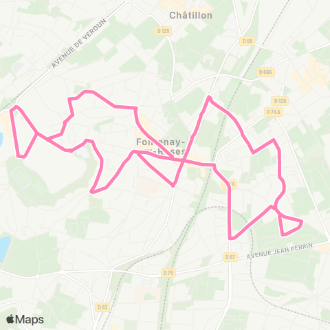 Île-de-France Mobilités Division Leclerc ↔ Division Leclerc map