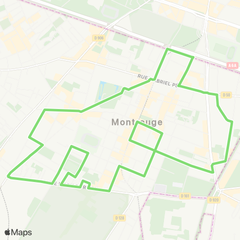 Île-de-France Mobilités Châtillon-Montrouge-Métro ↔ Châtillon-Montrouge-Métro map