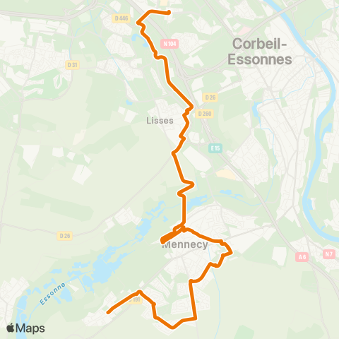 Île-de-France Mobilités Grande Rue↔︎Gare Routière map