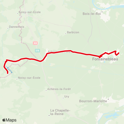 Île-de-France Mobilités Faisanderie↔︎Gare Routière map