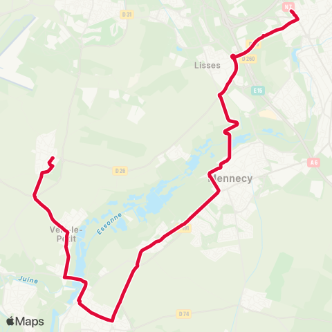 Île-de-France Mobilités Lycée Robert Doisneau ↔ Croix Boissée map