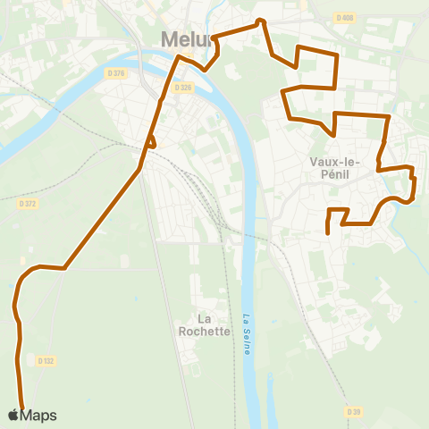 Grand Melun Péguy↔︎Vaux Pleins Vents map